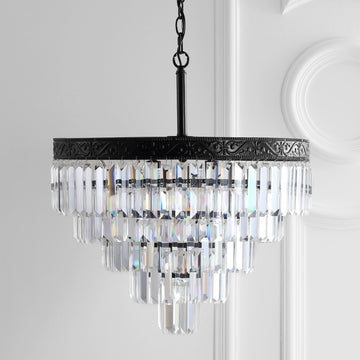 Wyatt 12" Crystal LED Chandelier